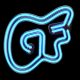 GuitarForm Neon Blue Logo